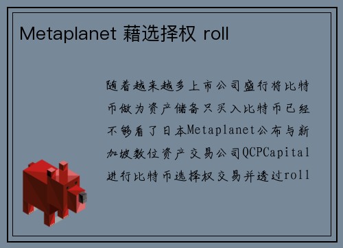 Metaplanet 藉选择权 roll